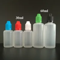 Leeren Sie 30ml 60ml PET Plastiktropfenzähler-Flasche mit kindersicherer Kappe und dünnem Zig der Spitze 30ml E flüssige Flaschen-Augentropfen-Flaschen schnelles Verschiffen