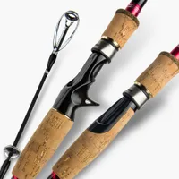 M Power Carbon Fiber Travel Rod Lure Fishing Rod 1,8m 2,1m 2,4m 2,7m 3M Spinning gjutning 4 sektioner Travel Cork Handle