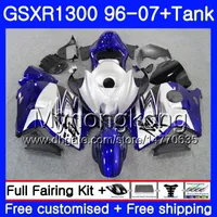 Body For SUZUKI GSX R1300 GSXR1300 96 02 03 04 05 06 07 333HM.39 GSXR Blue silver 1300 Hayabusa 1996 2002 2003 2004 2005 2006 2007 Fairing