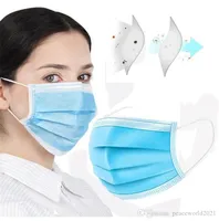Máscaras Jumbl face azul descartável de protecção 3-Ply respirável Nariz confortável / Boca Coberturas para Home Office | Orelha Elastic laço 3-Layer