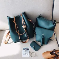 디자이너 숄더 가방 Corssbody 가방 핸드백 지갑 새로운 4 조각 브랜드 DesignerCasual PU 가죽 범용 다목적 가방