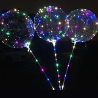 Bobo Ballon LED Blinkend mit 70 cm Pol 3 Mt String Ballon Transparent Leucht Ballons Für Geburtstag Hochzeit Home Party Decor