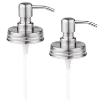 70MM Mason Jar Stainless Steel Soap and Lotion Replacement Pump Lotion Dispenser Lids for Bathroom Kitchen Lotion Dispenser Poli