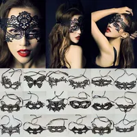 50st Kvinnor Sexig Lady Lace Eye Mask för Party Halloween Venetian Masquerade Event Mardi Gras Klänning Kostymer Karneval Cosplay Disco Half Mask