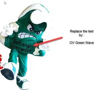 green add a logo mascot costume Character Costume Adult Size free shipping
