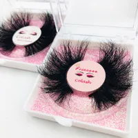 Novo 3D Mink Lashes Fluffy 25mm Mink Eyelashes Falso Cílios Super Longo Eyelash Extension Mink Eyelashes Para Maquiagem