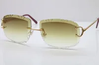 Luxus-2019 versandkostenfrei new trimmen objektiv frauen brille hot unisex sonnenbrille randlose geschnitzte linse dicke 3,0 t8200762 männer sonnenbrille