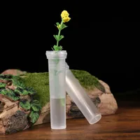 Plantatery ogrodowe Garnki Nutrition Flower Plastikowa rura Przezroczyste Rośliny wodne Rurki Cap Watering Container Florist Supplies do przechowywania odżywiania