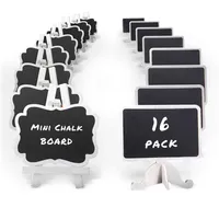 Mini Wooden Chalkboard with Easel Stand Small Chalkboard Sign for Birthday Wedding Parties Table Numbers and Special Event Decoration