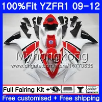 Inyección para YAMAHA blanco brillante nuevo YZF 1000 R 1 YZF-1000 YZFR1 09 10 11 12 241HM.21 YZF R1 YZF1000 YZF-R1 2009 2010 2011 2012 Fairing Kit