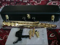 New Yanagisawa S-991 Förgyllt saxofon sopran B (b) Tune B Flat Sax Brass Instrument med munstycke