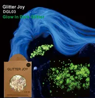DGL03 Altıgen Glow Karanlık Işık Yüz ve Vücut Kozmetik Glitter Sequins Parti Makyaj Vücut Karnaval Dekor