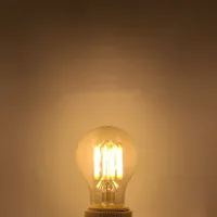BRELONG Dimmable A60 Retro Edison LED Filament Light Bulb E27 COB Glass Bulb 2W/4W/6W/8W Filament AC220V for White Chandelier Crystal Lamp