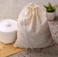 1000pcs NEW Cotton Muslin Drawstring Strainer Tea Spice Fruit Juice Food Separate Filter Bag For Drinking Tea Tools