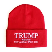 Trump 2020 Hoeden Knit Winter Skull Caps Donald Verkiezing Hip Hop Muts Hoed Houd Amerika Geweldig Borduurwerk VS Vlag Cap Ski Hat DBC VT1006