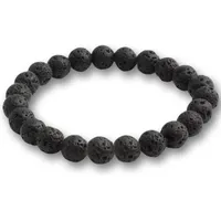Natursten vulkan lava lava pärlor Armband och armband, pärlor av 8 mm Reiki helande Buddha bön för män och kvinnor smycken armband