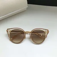 Luxe-vrouwen Dhelia / S Glazen Zonnebril Sonnenbrille Naakt Palladium 48mm Mode Luxe Zonnebril Oogkleding Nieuw met Doos