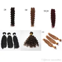 Günstige Haar 50g / piece 6pcs / lot der tiefen Welle brasilianisches Haar-einschlag Remy Menschenhaar-Bündel natürliche Farbe oder 11colors können Option 12-28 Zoll