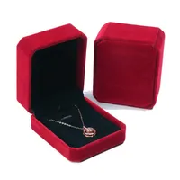 Biżuteria Velvet Box Naszyjnik Przechowywanie Pudełka Prezentowe Opakowanie na Wyświetlacz Biżuterii Przechowywanie Składane obudowy Prezenty Party Dostawy