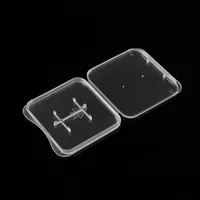 2 W 1 Standardowa Pamięć Pamięć Pole Uchwyt Case Case Micro SD TF Karta Przechowywanie Przezroczyste Plastikowe pudełka