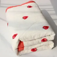 Baby Cotton Quilt Infant Herbst-Winter-Quilt-Kind-Karikatur Baumwolle verdicken Warme Decke für Kinder Nap Quilt Spaziergänger Schlaf-Abdeckung freies Verschiffen