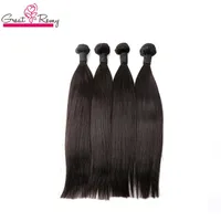 4pcs malaysiska hårförlängningar obearbetade jungfruliga hårbuntar silkeslen rak hår väftfärgbar naturlig färg 8 "-30" greatem