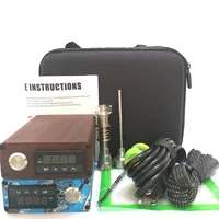Quartz Enail Electric Dab Nail Box Kit 쿼츠 Ti 티타늄 E 네일 카브 캡 14 18 mm 남성 온도 컨트롤러 장비 유리 봉지