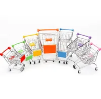 Mini alışveriş sepeti süpermarket handcart depolama arabası oyuncak ofis ev dekor harika hediye oyuncak çocuklar için