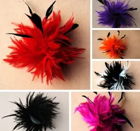 2020 Hotsale Moda Kadınlar Parti Düğün Çiçek Tüy Kafa Saç Klip Barajı Şapka Gelin Kafa Oryantal Dans Latin Dans Firkete Headdress