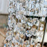 10m / lot cristal prisme perle ornement routier de mariage route acrylique cristal octogonal perle rideau europe bricolage artisanat mariage décoration de fête de mariage