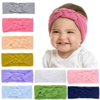 10 colores de las vendas del bebé bebé de la venda de algodón para los bebés nudo chino de nylon elástico Hairband Para accesorios para el cabello