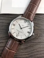 2021 Novos relógios masculinos de luxo, relógios de relógio de relógios Relógios 1853 Brand Leather Strap With Calendar Function Mens Acessórios de moda