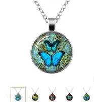 Butterfly Glass Kettingen voor Dames Meisjes Lampwork Glass Pendant Geassorteerde Willekeurige Kleur Hanger Trui Kettingen