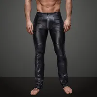 New Winter Frühling der Männer dünne Lederhosen Art und Weise Faux-Leder-Hose für Männer Hosen Stage Club Wear Biker Pants