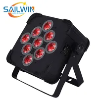 SAILWIN V9 6in1 RGBAW + UV a pilhas de iluminação de palco sem fio LED Light Par aplicativo móvel DJ Control