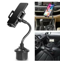 Cup Car Holder Universal Cell Phone Mount 2-em-1 Car Berços ajustável Titular longo pescoço se suporte para carro compatível com caixa de varejo