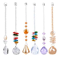 Colorful Crystal Chandelier Lamp Lighting Drops Pendants crystal prism hanging ball Glass Prisms Parts Home Decoration