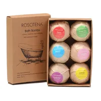 6pcs Bath Organic Bombs Bubble Bath sais Bola Essential Oil Handmade SPA Stress Relief Esfoliante Mint Lavender Rose Flavor