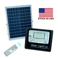 Outdoor Solar LED Flood Lights 100W 50W 30W 70-85LM Lamps Waterproof IP65 Lighting Floodlight Battery Panel Power Remote Contorller USA