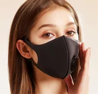 Maske Schwamm mit Ventil Waschbar Wiederverwendbare Facemask High Fashion Gesichtsmaske Anti Pollution-Antistaub-Einzelpaket schnelles Verschiffen Filter