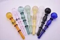 Wholesale 14cm Newest colorful glass oil burner pipe Glass Tube Oil Burning Pipe somking pipes water pipes free shipping