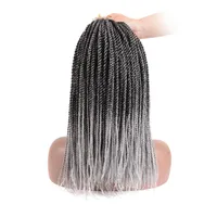 7 Packs 16 inch 30stands / pack Senegalese Twist Crochet Vlechten voor Zwarte Vrouwen Hoge Temperatuur Vezel Synthetische Vlechten Hair Extensions