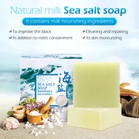 100 г морской соли мыло козье молоко удалить угревый масло-контроль Чистая кожа сжимается поры моющее средство для удаления угрей