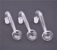 Cheap Glass Oil Burner pipe 10mm 14mm 18mm Female Male thick pyrex glass oil burner pipes for water pipe bong glass adapter oil nail pipe
