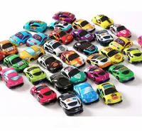 Tire de dibujos animados de coches Volver Juguetes Tire coche ABS niños de carreras de coches de bebé mini coches de dibujos animados Volver Bus Camión niños juguetes para los niños regalo