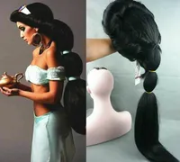 Livraison gratuite Jusqu'à ce jour Anime Aladdin Jasmine princesse Long Black Anime perruque perruques cosplay
