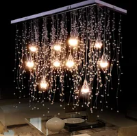 Cristal Chandeliers Techo Luces de techo Indoor Modern G4 LED Meteore Lighting para Lámparas de Sala / Comedor Lámparas Decoración del hogar Llfa