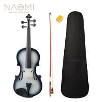 Naomi 4/4 violino acústico para estudantes iniciantes violin set w / arco + caso + Rosin violino definido novo