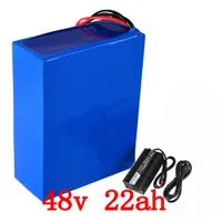 48V 2000W Batterie 48V 22AH Lithium-Batterie 48V 22ah Elektro-Fahrradbatterie mit 50A BMS und 54.6V 5A Ladegerät Duty Free