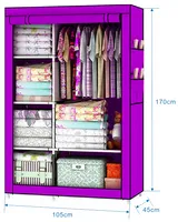 Bedroom Furniture For Home Storage Cabinet Door Wardrobe For Clothing Nonwoven Fabric Storage Clothes In The Closet